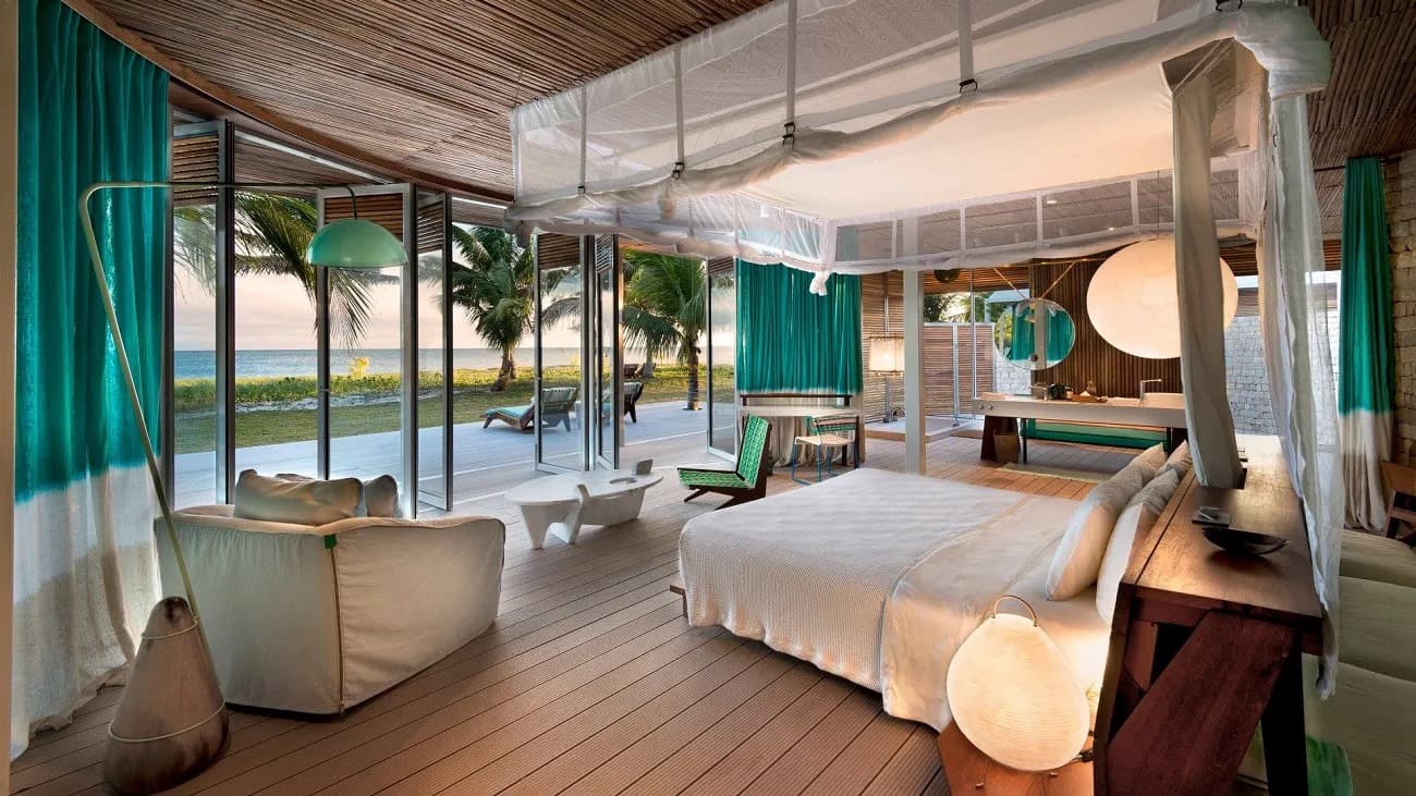 Beachfront villa suite with ocean views and private terrace