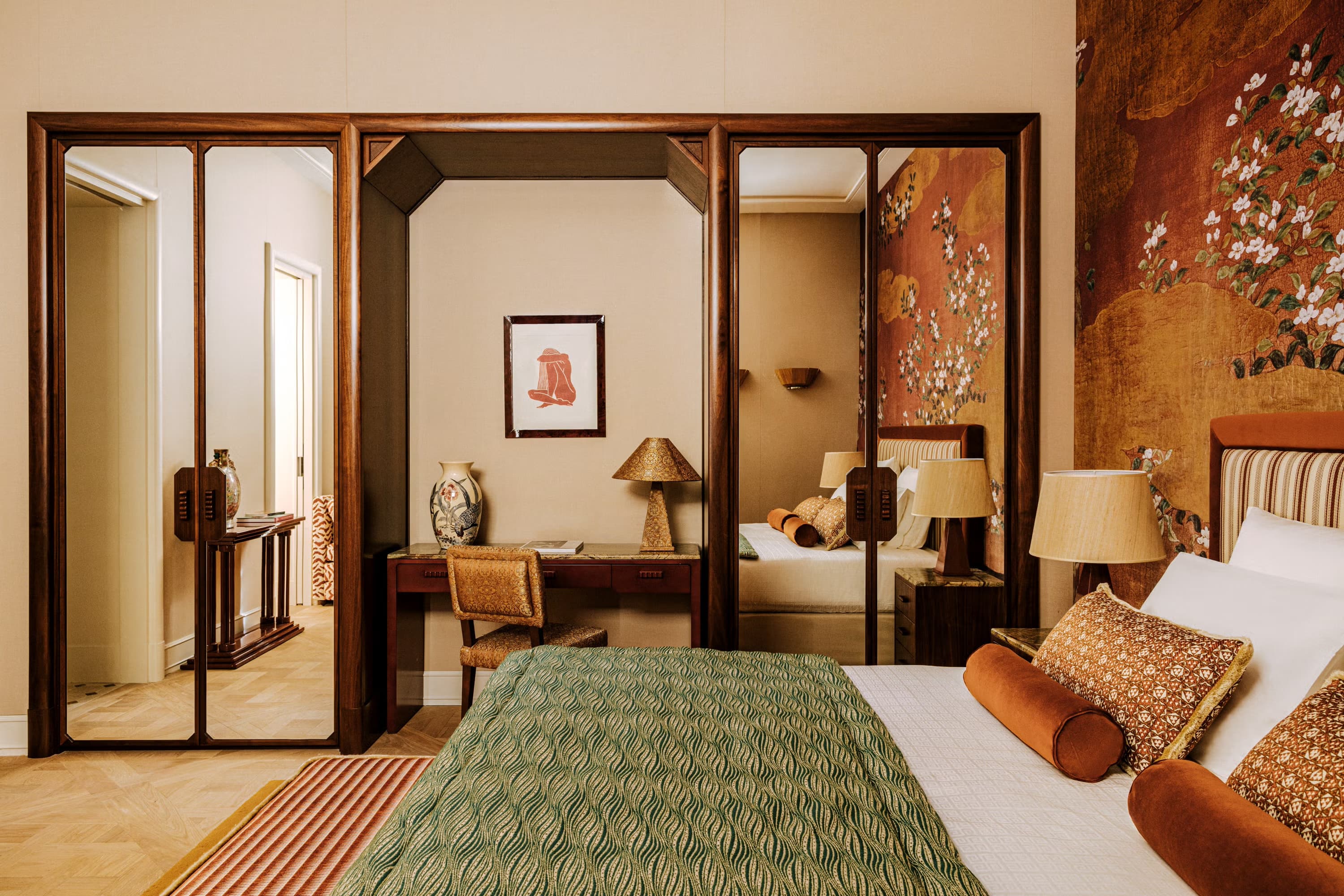Saint James Paris luxury hotel suite bedroom with ornate decor