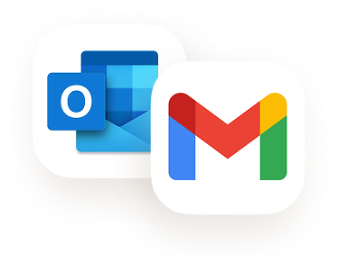 Outlook and Gmail icons